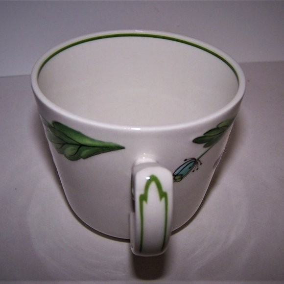 4 Villeroy & Boch Amapola Flat Cups & Saucers Discontinued 2001 Raised Relief - Picture 7 of 12